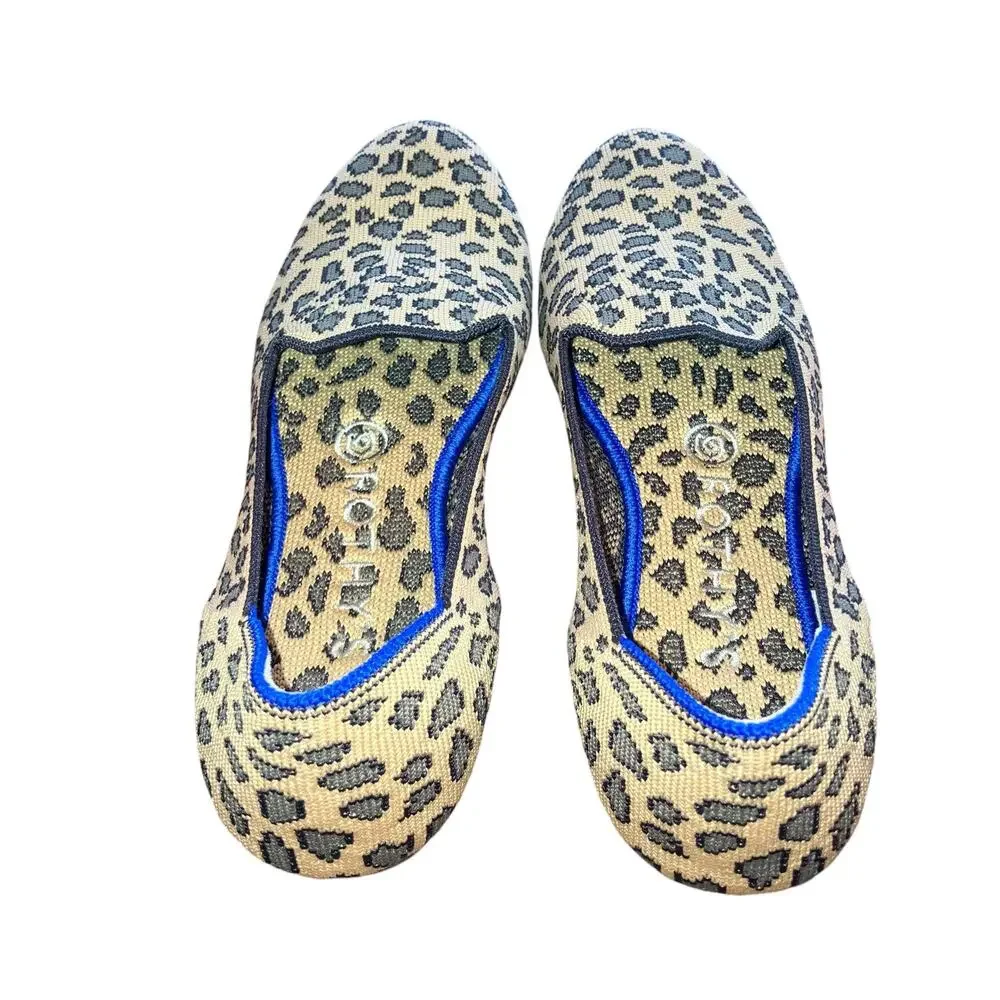 Women’s Rothy’s The Loafer in Retired Pattern Spotted Cheetah, size 6.5